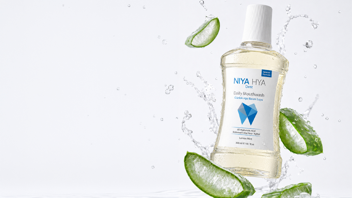 hassas ağız dokuları için Biyofermente Aloe Vera desteği